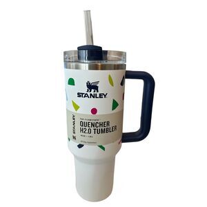 STANLEY Tumbler Quencher  H2.0 40 OZ  White/ Blue‎ NWT